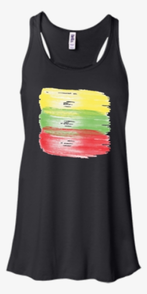 Brush Strokes Bella Canvas Juniors Girls Racerback - Usa Flag Hockey Ladies Tee