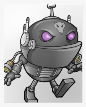 Cyborg Alien Ninja Warrior Robot Vector Poster • Pixers® - Robot