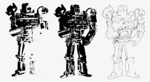 Mr Robot Vector By Regino El Rojo - Vector Png Robot Black And White