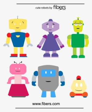 Com Cute Robots Free Vector - Imagens Animadas De Robots