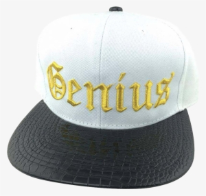 Genius Oe Gold On White W/ Black Gator Bill Snapback - Baseball Cap