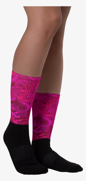 Drippy Hippie Pink Swirl Socks By Ventcri - Riotxdrift Hakenkreuz Sublimiert Muster Socken 卐
