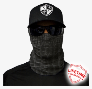 Alligator Skin - Blue Skull Face Mask