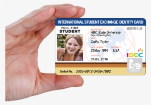 Isec Is A High Quality, Full Color Photo Id Card That - Real Student Id Card