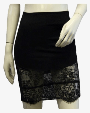 Little Black Lace Skirt Small - Skirt