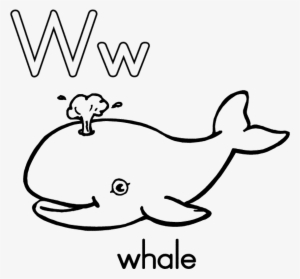 Whale To Color - Alphabet W Coloring Pages