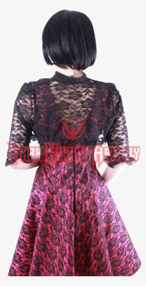 Gothic Rose Lace Ruffled Bolero Jacket - Girl