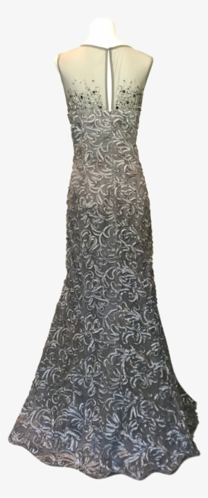 Ignite Dark Silver Gown With Ribbon - Gown