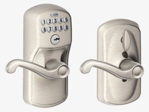 Schlage Fe595 Ply Fla Keypad Lever With Plymouth Trim - Schlage Plymouth Keypad Entry W/ Flex-lock