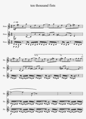 Ten Thousand Fists Sheet Music 1 Of 5 Pages - Longest Day Flute
