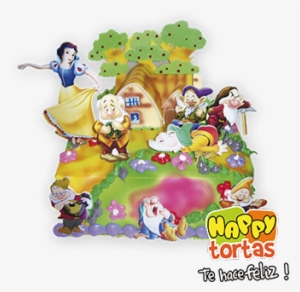 11-000 Paisaje 3d Blanca Nieves - White And The Seven Dwarfs