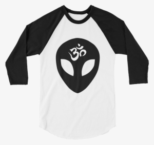 Ohm Alien Raglan - Peace Starts On Our Plate 3/4 Sleeve Raglan Unisex
