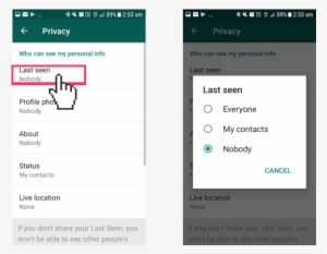 Tap On Last Seen To Amend The Setting To 'my Contacts' - Offensive Hand Pointer White Medium