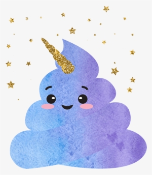 Blue Glitter Poop - Clip Art