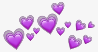 Heart Hearts Purple Tumblr Crown Emoji - Hearts For Picsart