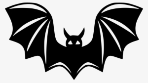 Bat Wing Symbol Black Dark Holiday Night Horror Flight - Clipart Horror Bat