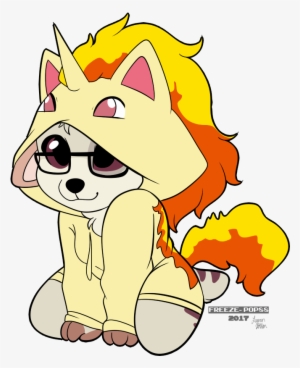 [ych Commission] Ffyrnig Rapidash Hoodie - Cartoon