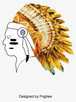 Vector Hand-painted Indian Headdress, Vector, Hand - Carolines Treasures Bb5127pw1818 Day Of The Dead Indian