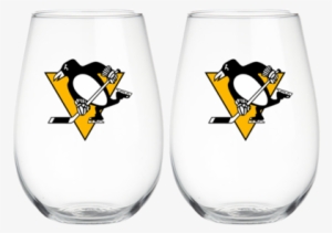 Pittsburgh Penguins 2 Pack Stemless Wine Glasses - Pittsburgh Penguins