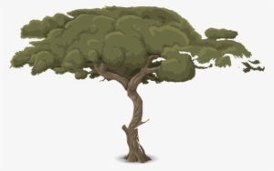 Tree Trunk Nature Leaves Design Creative B - Pohon Animasi Format Png