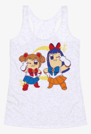Pretty Sailor Pop Team Epic Racerback Tank Top - Pop Team Epic Shirt