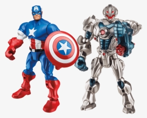 Avengers Age Of Ultron Captain America And Ultron - Marvel Super Hero Mashers Ultron