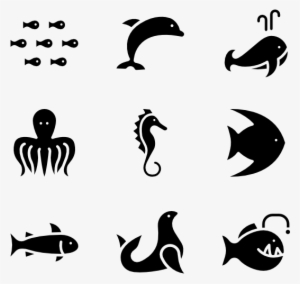 185098 Sea Life Icon Font, Icon Pack