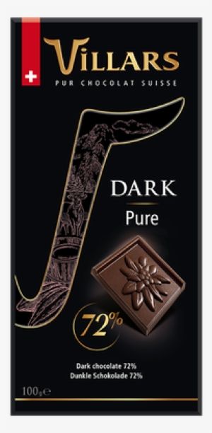 Villars Pure Swiss Dark Chocolate Bar 72% - Villars Chocolate