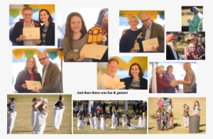 Weed Bag Races, Honeysuckle Tossing Fun For Young And - Collage