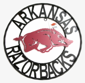Arkansas Razorbacks Wrought Iron Wall Lrt Arkwri18 - No Excuses Wear A Helmet