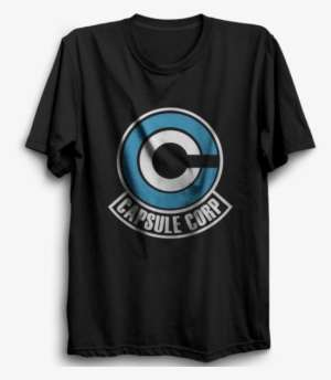 Capsule Corp Black - T-shirt Dragon Ball Capsule Corp Logo Medium