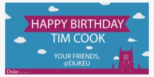 Tim Cook Happy Birthday To This Blue Devil Pic - Life Motto Eat Sleep Be Happy Repeat Tile Coaster