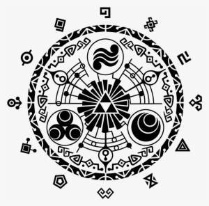 Drawing Legend Zelda Triforce World Font Clip Black - Zelda Skyward Sword Gate Of Time