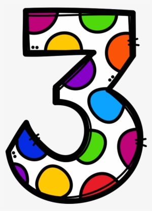 Rainbow Dot White 3 - Numeros Melonheadz