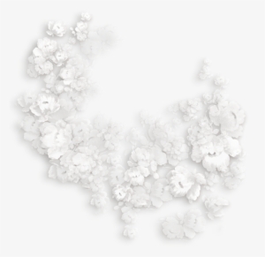 Transparent White Flowers Decoration - White Decoration Transparent
