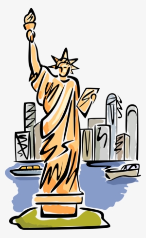 Statue Of Liberty Royalty Free Vector Clip Art Illustration - New York Statue Of Liberty Clip Art