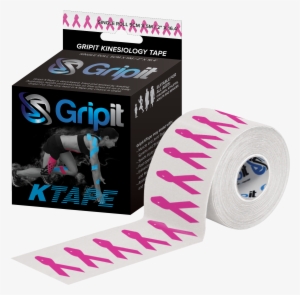 Gripit 50mm X 5m Ktape- Pink Ribbon Special Edition - Gripit - Knee Pre-cut Tape