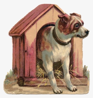 Vintage Images About Roses, Birds, Dogs, Cats, Child - Vintage Dog House