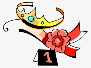 Vector Illustration Of Beauty Queen Tiara Crown And - Beauty Pageant Clipart