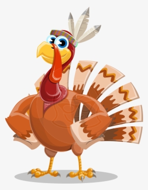 Snoody The Native Turkey - Cartoon