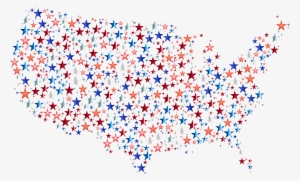 Map Clipart Usa Map - Estrellas Png Estados Unidos