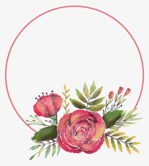 Clipart Hand Painted Rose Flower Frame Transprent Png - Transparent Decorative Frame Flowers