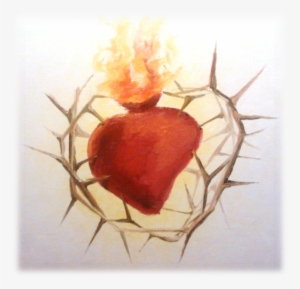 “ten Compasión Del Corazón De Tu Madre” Son Las Palabras - Corazon De Jesus Adornado De Flores