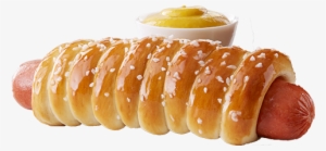 Our Signature Pretzel Dough Wrapped Around A Plump - Pretzel Dog
