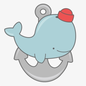 Whale With Anchor Svg Cut Files For Scrapbooking Silhouette - Cute Anchor Png