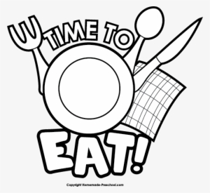 Breakfast Clipart Black And White - Black And White Breakfast Clip Art