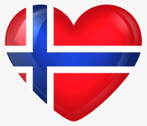 Norway Large Heart Gallery Yopriceville High Quality - Norway Flag Heart Png