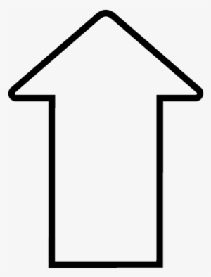 Up Arrow Thin Outline Symbol Vector - Arrow