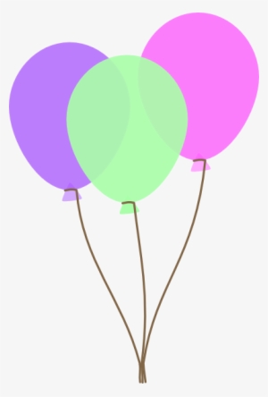 Pastel Clipart Pink Balloon - Purple Balloons Clip Art