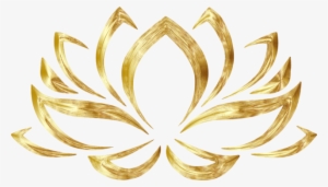 Clipart Goldenized Lotus Flower Lotus Flower Clipart - Gold Lotus Flower Png